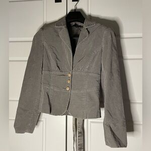 Guess velour jacket with back bow and shoulder pads EUC